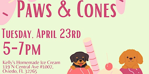 Immagine principale di Paws & Cones: Dogtopia East Orlando x Kelly's Homemade Ice Cream! 