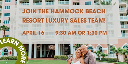 Find Out Now How YOU Can Join the Hammock Beach Resort Luxury Team! primary image