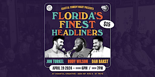 Primaire afbeelding van Florida's Finest Headliners - Coastal Comedy Night