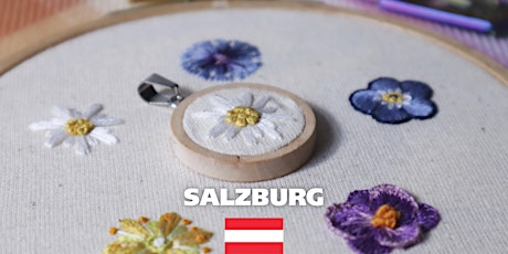 Embroider Tiny Flowers & Turn One into a Pendant in Salzburg