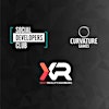 Logotipo da organização Social Dev Club + Curvature Games + nextReality