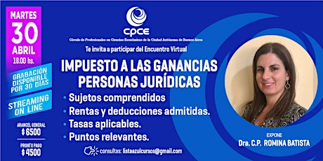 Hauptbild für GANANCIAS PERSONAS JURIDICAS