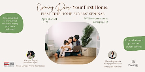 Imagem principal de Opening Doors: First Time Home Buyer's Seminar