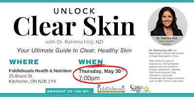 Imagem principal do evento Unlock Clear Skin: Your Ultimate Guide to Clear, Healthy Skin