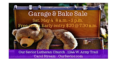 Hauptbild für Church Garage & Bake Sale, Sat. May 4