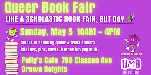 Imagen principal de Queer Book Fair at Polly's Cafe