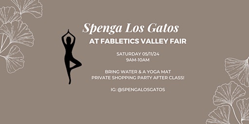 Imagem principal do evento Free Workout with Spenga Los Gatos at Fabletics Valley Fair