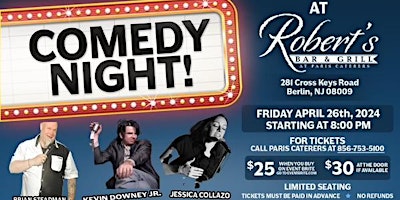 Primaire afbeelding van ALL-IN COMEDY NIGHT @Roberts Bar and Grill