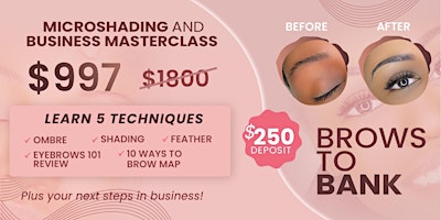 Imagen principal de ATL April 28 | Microshading and Business Masterclass | Brows to Bank