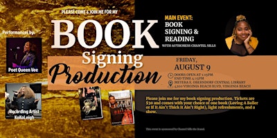 Primaire afbeelding van Authoress Chantel Sills Book Signing Showcase