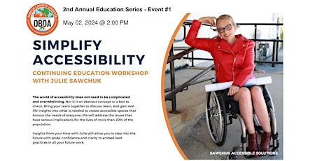 Accessibility Simplified with Julie Sawchuk - Simcoe Chapter (Event #1)