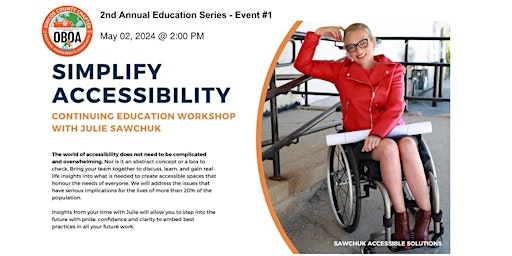 Imagem principal de Accessibility Simplified with Julie Sawchuk - Simcoe Chapter (Event #1)