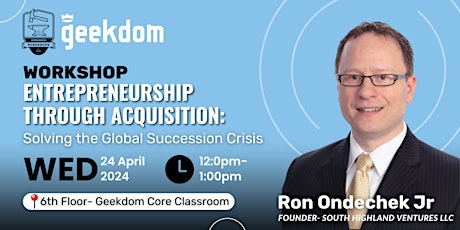 Entrepreneurship through Acquisition: Solving the Global Succession Crisis  primärbild