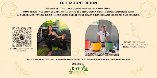 Yin Yoga and Sound Healing Full Moon Vibes at Kava Villa primary image