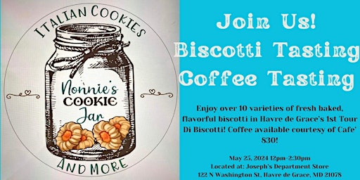 Image principale de Biscotti and Coffee Tasting 2024