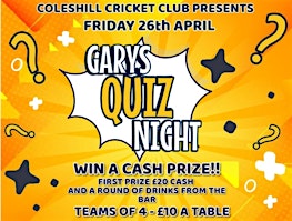 Image principale de Garys Quiz Night