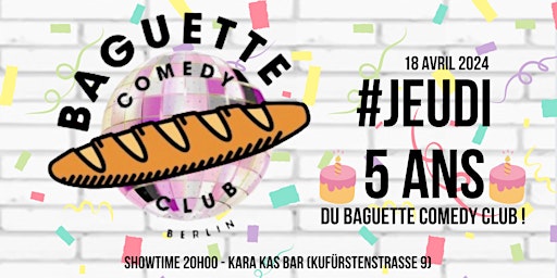 Imagem principal do evento Baguette Comedy Club #JEUDI