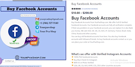 Buy Facebook Accounts