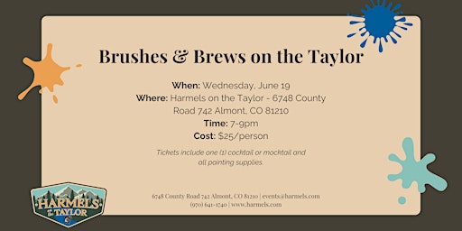 Immagine principale di Brushes & Brews on the Taylor | A Sip & Paint Event 