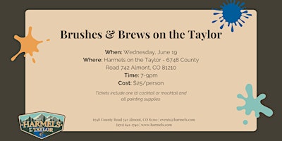 Brushes & Brews on the Taylor | A Sip & Paint Event primary image