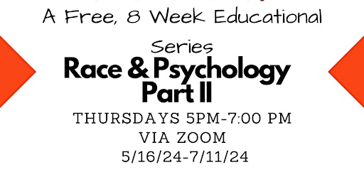 Imagem principal de YWCA Greater Cincinnati | Race & Psychology  Part II Free 8 Week Series