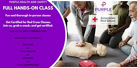 Hands-On Class - Any Combo: First Aid, CPR, AED (Adult &/or Ped) primary image
