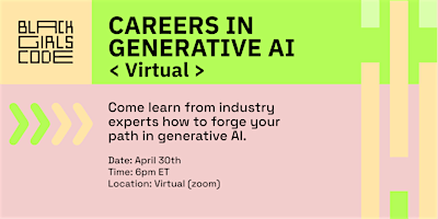 Imagem principal do evento WoC in STEM: Careers in Generative AI