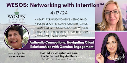 Immagine principale di WESOS SW Florida: Navigate Client Relationships with Genuine Engagement 