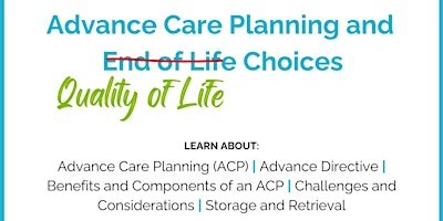 Immagine principale di Advance Care Planning and Quality of Life Choices 