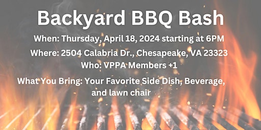 Primaire afbeelding van You're Invited to a Tidewater District Backyard BBQ Bash!