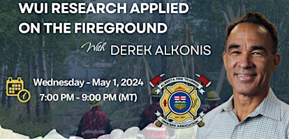 Imagem principal do evento AFTOA Webinar: WUI Research Applied on the Fireground (with Derek Alkonis)