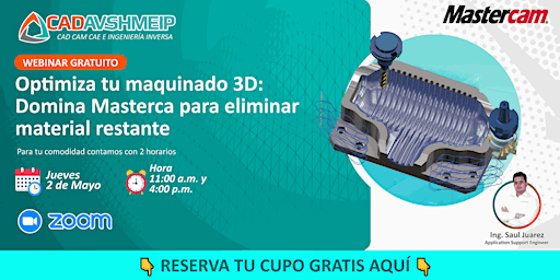 Imagem principal de Mastercam: Optimiza tu Maquinado 3D