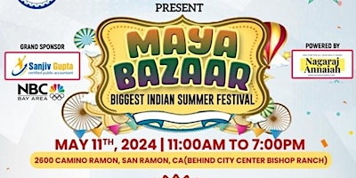 Image principale de AIA Maya Bazaar 2024 - BIGGEST INDIAN SUMMER FESTIVAL