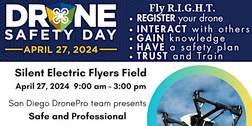 Primaire afbeelding van Drone Safety Day Event - San Diego FLY RIGHT Meetup