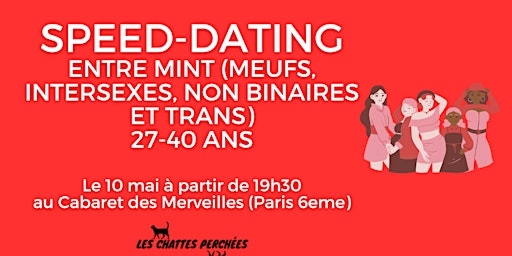 Primaire afbeelding van Speed-dating entre MINT(Meufs, Intersexes, Non binaires, et Trans) 27-40ans