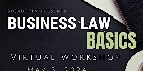 Imagem principal do evento Business Law Basics - VIRTUAL WORKSHOP