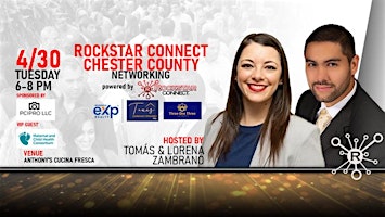 Primaire afbeelding van Free Rockstar Connect Chester County Networking Event (April, PA)