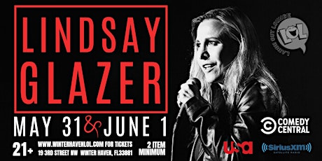 Lindsay Glazer from Comedy Central! (Saturday  8pm)