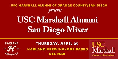 USC Marshall Alumni: San Diego Mixer at Harland Brewing One Paseo primary image