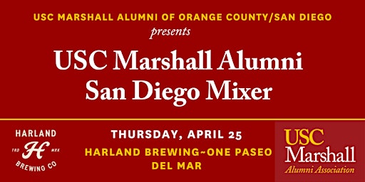 Immagine principale di USC Marshall Alumni: San Diego Mixer at Harland Brewing One Paseo 