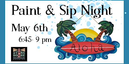 Imagen principal de Surfboard Wood Sign (Paint by Line) Paint Night