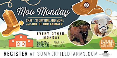 Image principale de Moo Monday Storytime & Crafts