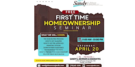 First Time Homeownership Seminar