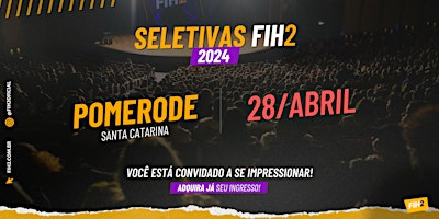 Imagem principal do evento SELETIVA NACIONAL  FIH2 - etapa Pomerode - SC