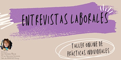 Imagem principal do evento ENTREVISTAS LABORALES - TALLER DE PRÁCTICA