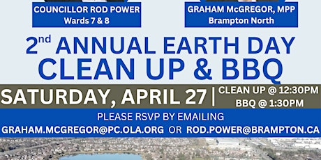 2ND ANNUAL EARTH DAY COMMUNITY CLEAN UP & BBQ