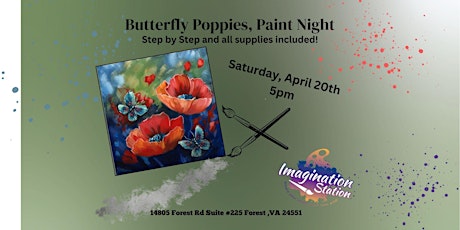 Butterfly Poppies, Paint Night