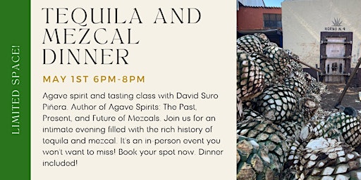 Hauptbild für Agave Spirit Tasting and Dinner with David Suro Piñera