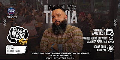 Imagem principal do evento Hella Black Trivia @ Samuel Adams Brewery