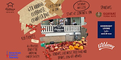 Primaire afbeelding van 4th Annual Clubhouse Crawfish Boil